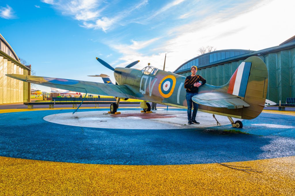 Spitfire at Duxford Airfield